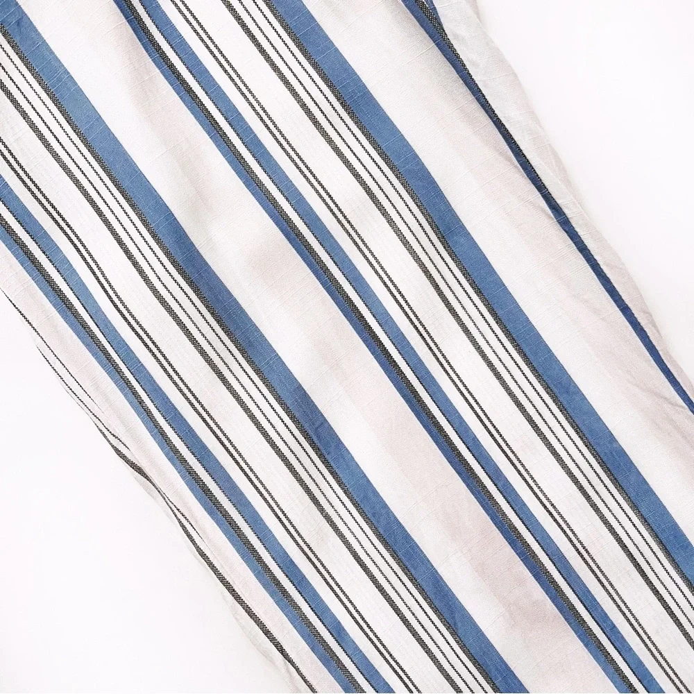 Superdown Bette Deep V Jumpsuit Rayon Multi Stripe Revolve Blue White Pi… - Picture 13 of 16